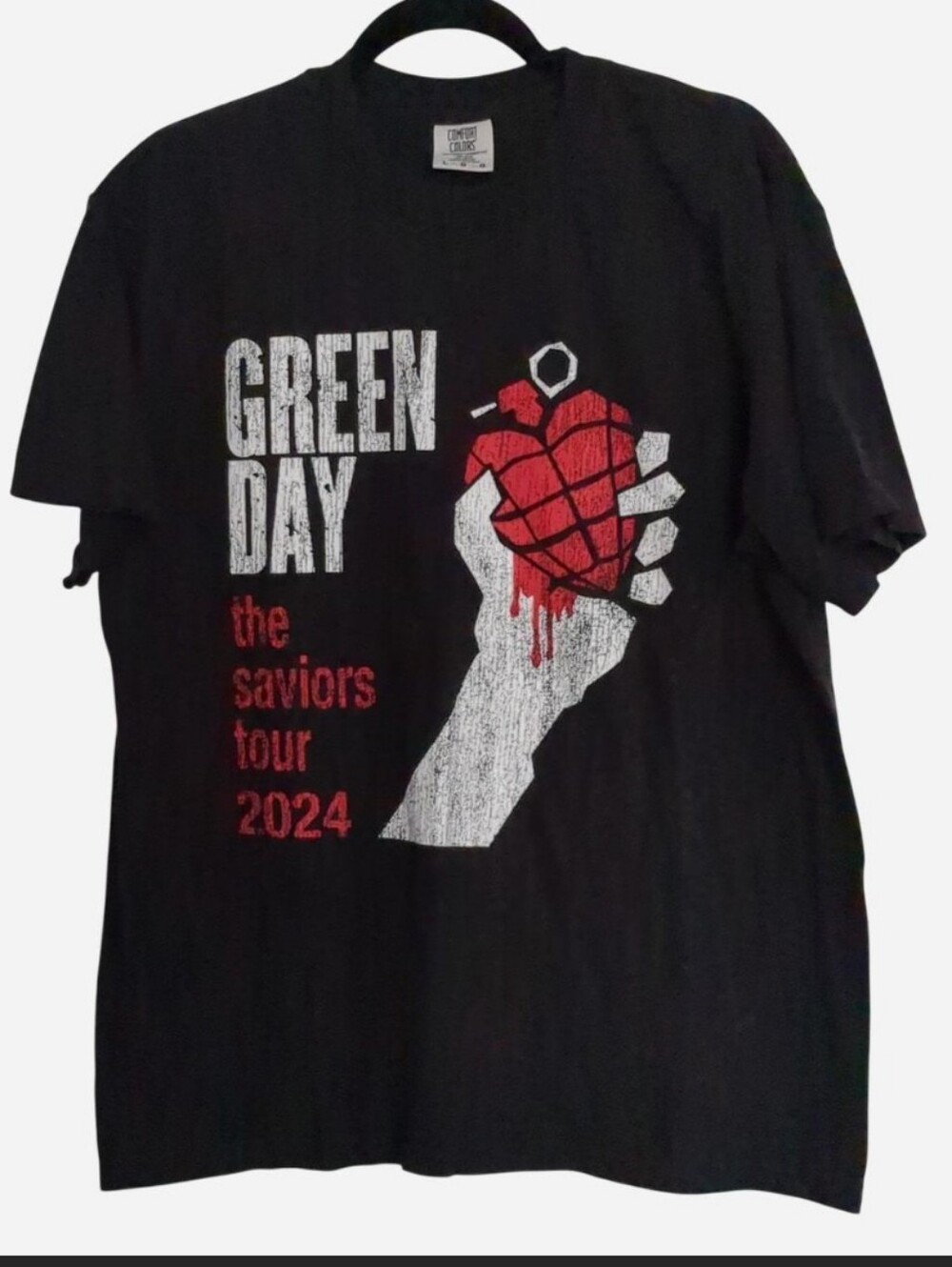 OFFICIAL Green Day 2024 Saviors Tour Graphic Tee Size L